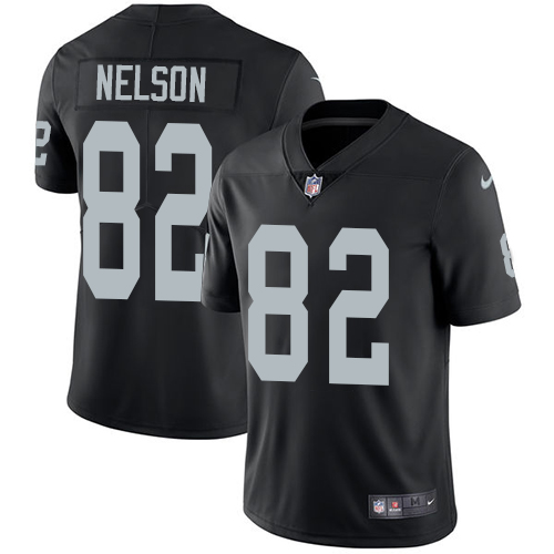 Nike Raiders #82 Jordy Nelson Black Team Color Men's Stitched NFL Vapor Untouchable Limited Jersey